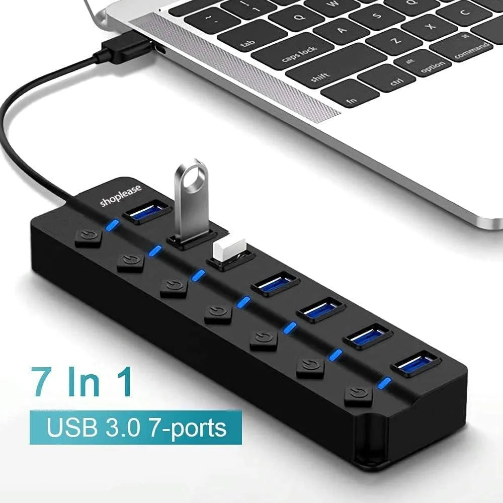 Adaptador Multipuerto Usb 7 En 1 Hub Usb
