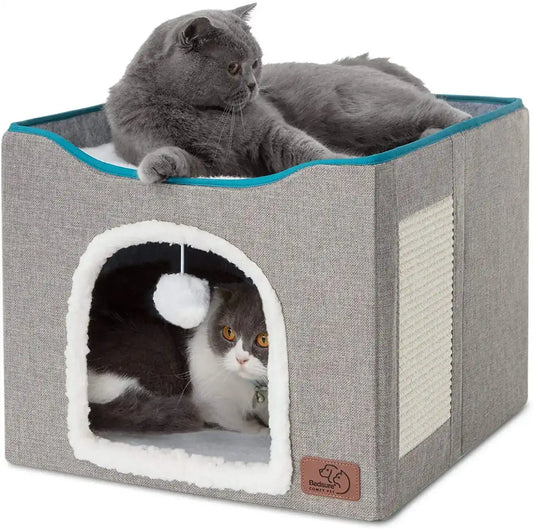 Cama Plegable para Gatos con Cojín Suave | Compacta, Cómoda y Lavable