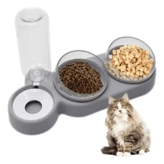 Dispensador Automático de Agua y Comida para Mascotas | 3 en 1 Gatos y Perros