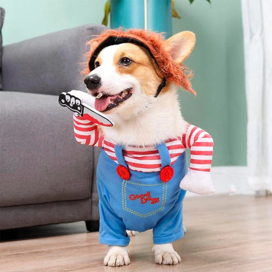 Disfraz Mascotas Chucky Pero y Gato Halloween