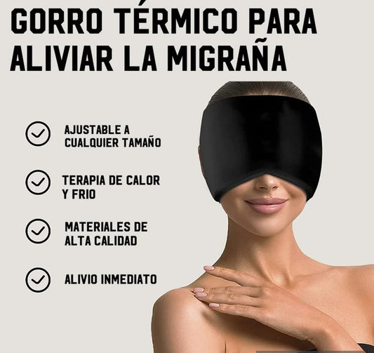 Gorro de Gel para Migraña y Dolor de Cabeza | Terapia Frío-Calor Reutilizable
