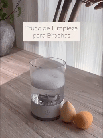Limpiador De Brochas De Maquillaje Eléctrico Giratorio