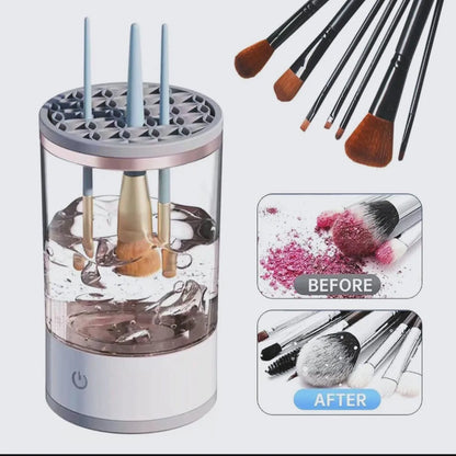 Limpiador De Brochas De Maquillaje Eléctrico Giratorio