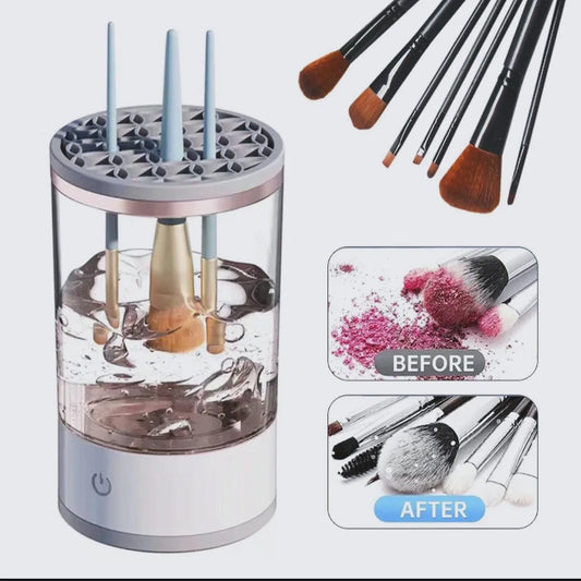 Limpiador De Brochas De Maquillaje Eléctrico Giratorio