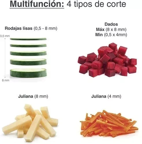 Rebanador Mandolina Frutas Y Verduras