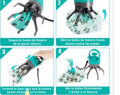 Recogedor de Excremento para Perros y Gatos | Con Bolsa, Liviano y Práctico
